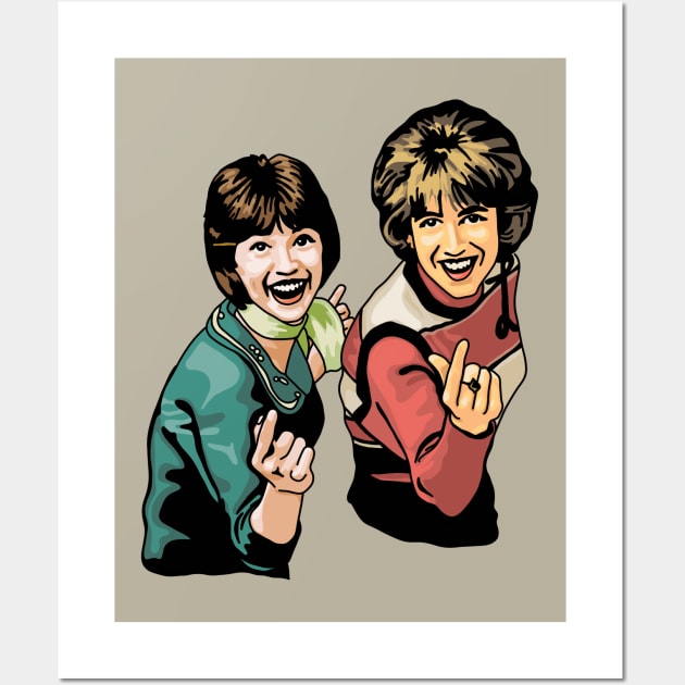 Laverne and Shirley Wall Art by Slightly Unhinged